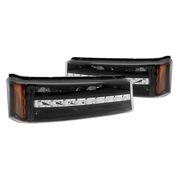 Anzo® - Black/Amber/Clear LED Turn Signal/Parking Lights