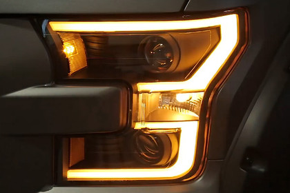 Anzo® - Plank Style Driver and Passenger Side Black Switchback LED U-Bar™ Projector Headlights, Installation