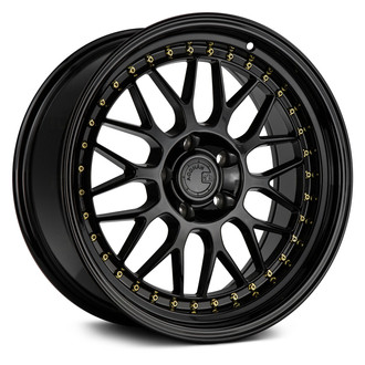 AH02 Black with Gold Rivets
