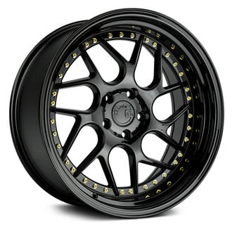 AODHAN® - DS01 Gloss Black with Gold Rivets