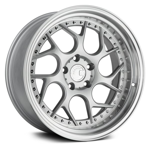 AODHAN WHEELS® - DS-01 Silver with Machined Lip and Chrome Rivets