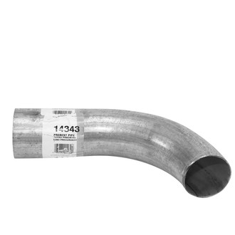 AP Exhaust® - Style A-OD Turndown Clamp-On Aluminized Exhaust Tailpipe Spout (2.5" Inlet, 10" Length)