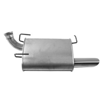 AP Exhaust® - Driver Side Aluminized Steel Oval Aluminized Steel Natural Exhaust Muffler