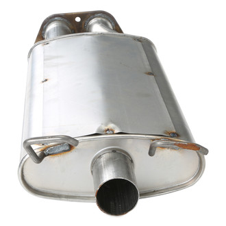 AP Exhaust® - Challenge Series Aluminized Steel Oval Exhaust Muffler with Flange and Outlet Neck