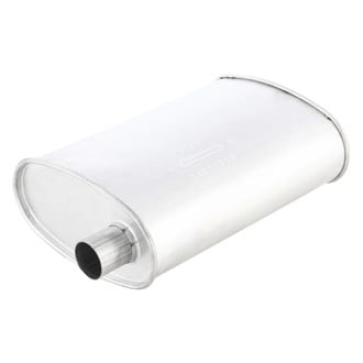AP Exhaust® - Challenge Series Aluminized Steel Oval Exhaust Muffler with Inlet/Outlet Neck