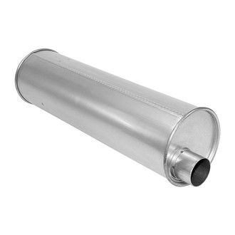 AP Exhaust® - Challenge Series Aluminized Steel Round Exhaust Muffler with Inlet / Outlet Neck