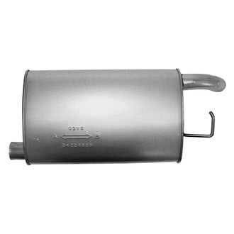 AP Exhaust® - Challenge Series Aluminized Steel Oval Exhaust Muffler with Inlet Neck and Spout