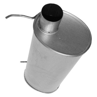 AP Exhaust® - Challenge Series Aluminized Steel Oval Exhaust Muffler with Inlet / Outlet Neck