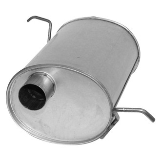 AP Exhaust® - Challenge Series Aluminized Steel Oval Exhaust Muffler with Inlet Neck and Spout
