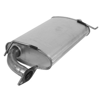 AP Exhaust® - Challenge Series Passenger Side Aluminized Steel Oval Exhaust Muffler with Flange and Spout