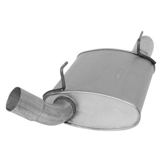 AP Exhaust® - Challenge Series Driver Side Aluminized Steel Oval Exhaust Muffler with Inlet Neck and SS Tip