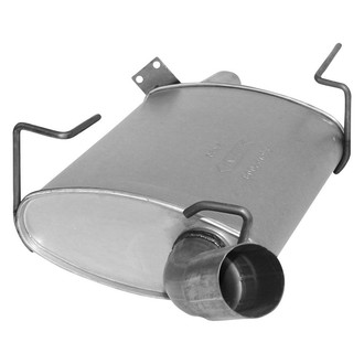 AP Exhaust® - Challenge Series Aluminized Steel Oval Exhaust Muffler with Inlet Neck and Spout