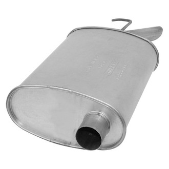 AP Exhaust® - Challenge Series Oval Exhaust Muffler with Inlet Neck and Spout