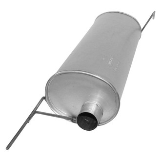 AP Exhaust® - Challenge Series Aluminized Steel Oval Exhaust Muffler with Inlet / Outlet Neck