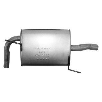 AP Exhaust® - Challenge Series Aluminized Steel Passenger Side Oval Exhaust Muffler with Inlet Neck and Spout