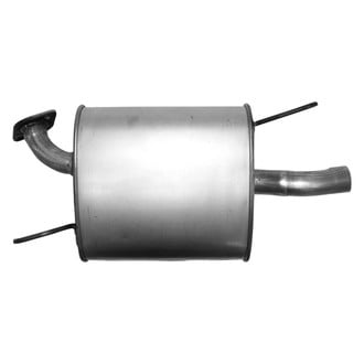 AP Exhaust® - Challenge Series Driver Side Aluminized Steel Oval Exhaust Muffler with Flange and Outlet Neck