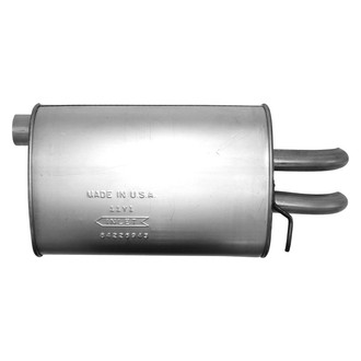 AP Exhaust® - Challenge Series Aluminized Steel Oval Exhaust Muffler with Inlet Neck and Spout