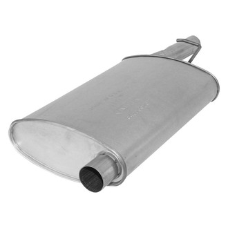 AP Exhaust® - Challenge Series Aluminized Steel Oval Exhaust Muffler with Inlet Neck and Spout