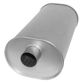 AP Exhaust® - Challenge Series Aluminized Steel Oval Exhaust Muffler with Inlet/Outlet Neck