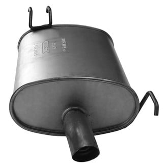 AP Exhaust® - Challenge Series Driver Side Aluminized Steel Oval Exhaust Muffler with Flange and Spout
