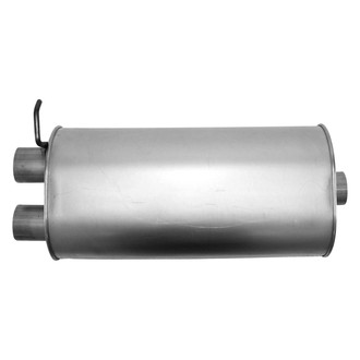 AP Exhaust® - Challenge Series Aluminized Steel Oval Exhaust Muffler with Inlet/Outlet Neck