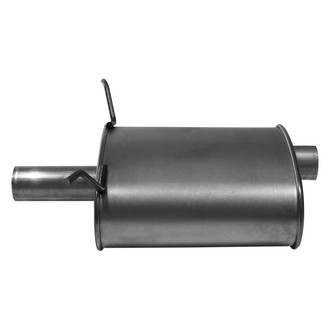 AP Exhaust® - Challenge Series Aluminized Steel Passenger Side Oval Exhaust Muffler with Inlet Neck and Spout
