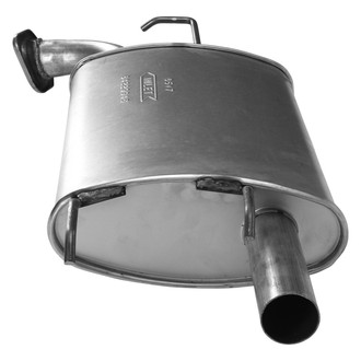 AP Exhaust® - Challenge Series Aluminized Steel Oval Exhaust Muffler with Flange and Outlet Neck