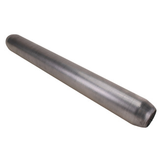 AP Exhaust® - Enforcer Series Aluminized Steel Round Glass Pack Blank Exhaust Muffler (2.25" Center ID, 2.25" Center OD, 30" Length)