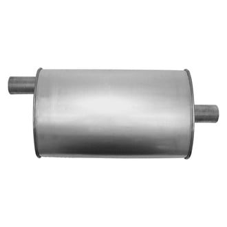 AP Exhaust® - Enforcer Series Aluminized Steel Front Oval Glass Pack Exhaust Muffler with Inlet and Outlet Neck
