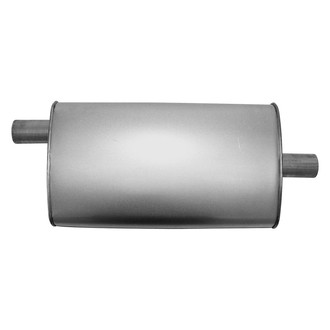 AP Exhaust® - Enforcer Series Aluminized Steel Oval Glass Pack Exhaust Muffler with Inlet and Outlet Neck