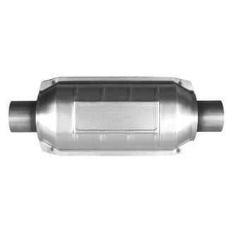 AP Exhaust® - Enhanced Standard Duty Universal Fit Oval Body Catalytic Converter (2.25" ID, 2.25" OD, 12" Length)