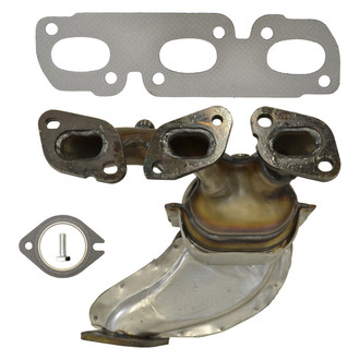 AP Exhaust® - Stainless Steel Direct Fit Exhaust Manifold with Integrated Catalytic Converter
