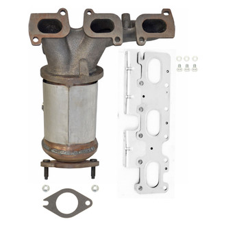 AP Exhaust® - Stainless Steel Direct Fit Exhaust Manifold with Integrated Catalytic Converter