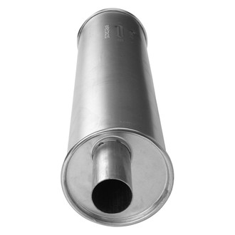 AP Exhaust® - MSL Maximum Aluminized Steel Round Direct-Fit Exhaust Muffler with Inlet/Outlet Neck