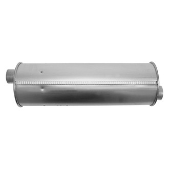 AP Exhaust® - MSL Maximum Aluminized Steel Round Direct-Fit Exhaust Muffler with Inlet/Outlet Neck
