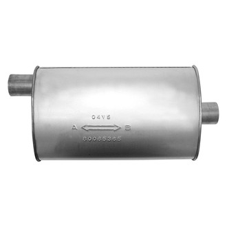 AP Exhaust® - MSL Maximum Aluminized Steel Oval Direct-Fit Exhaust Muffler with Inlet/Outlet Neck