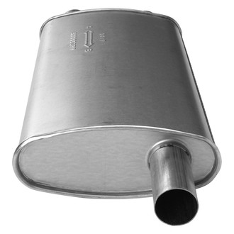 AP Exhaust® - MSL Maximum Aluminized Steel Oval Direct-Fit Exhaust Muffler with Inlet/Outlet Neck