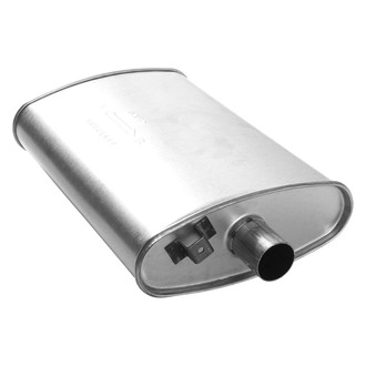 AP Exhaust® - MSL Maximum Aluminized Steel Oval Direct Fit Exhaust Muffler with Inlet / Outlet Neck