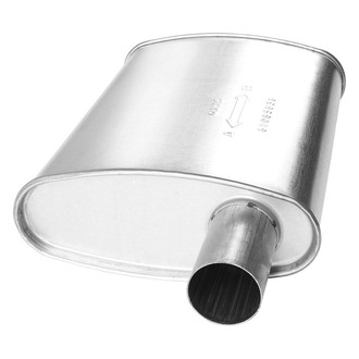 AP Exhaust® - MSL Maximum Aluminized Steel Oval Direct-Fit Exhaust Muffler with Inlet/Outlet Neck