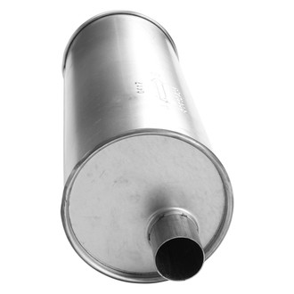 AP Exhaust® - MSL Maximum Aluminized Steel Round Direct-Fit Exhaust Muffler with Inlet/Outlet Neck