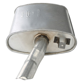 AP Exhaust® - MSL Maximum Aluminized Steel Oval Direct-Fit Exhaust Muffler with Inlet Neck and Spout