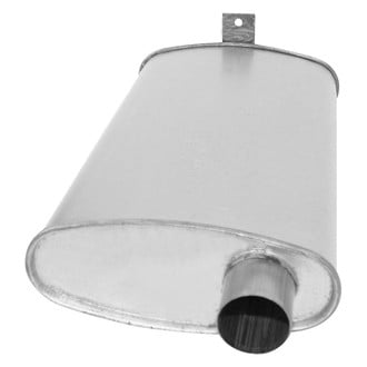 AP Exhaust® - MSL Maximum Aluminized Steel Oval Direct-Fit Exhaust Muffler with Inlet/Outlet Neck
