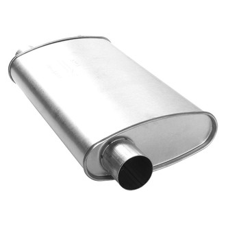 AP Exhaust® - MSL Maximum Aluminized Steel Oval Direct-Fit Exhaust Muffler with Inlet/Outlet Neck