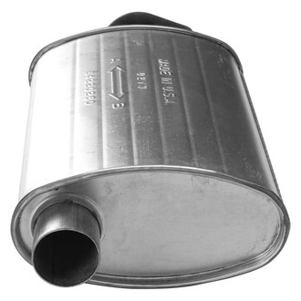 AP Exhaust® - MSL Maximum Aluminized Steel Oval Direct Fit Exhaust Muffler with Flange and Outlet Neck