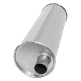 AP Exhaust® - MSL Maximum Aluminized Steel Round Direct-Fit Exhaust Muffler with Inlet/Outlet Neck