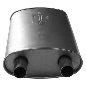 AP Exhaust® - MSL Maximum Aluminized Steel Oval Direct-Fit Exhaust Muffler with Inlet/Outlet Neck