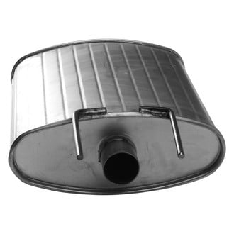 AP Exhaust® - MSL Maximum Aluminized Steel Oval Direct-Fit Exhaust Muffler with Inlet/Outlet Neck