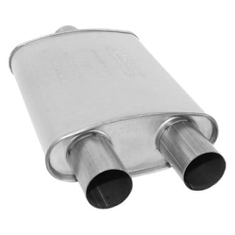 AP Exhaust® - Xlerator Performance Aluminized Steel Oval Direct-Fit Exhaust Muffler with Inlet/Outlet Neck