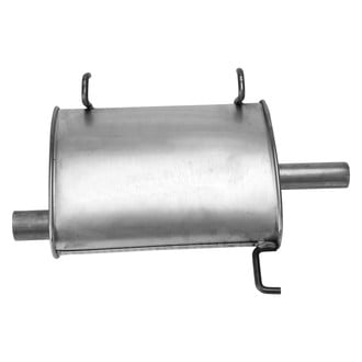 AP Exhaust® - MSL Maximum Aluminized Steel Oval Direct Fit Exhaust Muffler with Inlet Neck and Spout