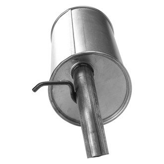 AP Exhaust® - MSL Maximum Aluminized Steel Round Direct-Fit Exhaust Muffler with Inlet Neck and Spout